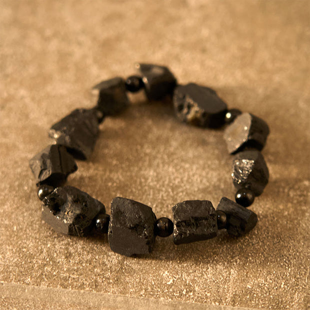 FREE Today: Positive Wisdom Black Tourmaline Irregular Stone Bracelet