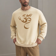 Buddha Stones Om Figure Design Fleece Lined Polyester Sweatshirt