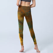 Buddha Stones Auspicious Clouds Print Lycra Fabric Fitness Leggings Women's Yoga Pants - image 8
