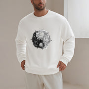 Buddha Stones Yin Yang Koi Fish Interpretation Fleece Lined Polyester Sweatshirt