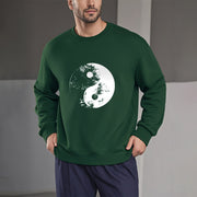 Buddha Stones Yin Yang Tai Chi Pattern Fleece Lined Sweatshirt