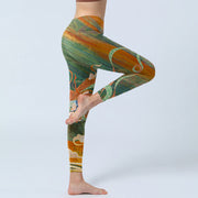 Buddha Stones Dunhuang Flying Apsaras Print Gym Leggings Women's Yoga Pants - image 3