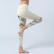 Buddha Stones Ink Bamboo Mountains Print Gym Leggings Women's Yoga Pants - image 5