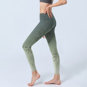 Buddha Stones Bamboo Leaves Sketch Print Sports Leggings Women's Yoga Pants - image 3