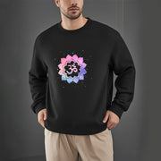 Buddha Stones Om Colorful Lotus Fleece Lined Polyester Sweatshirt