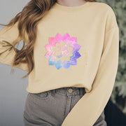 Buddha Stones Om Colorful Lotus Fleece Lined Polyester Sweatshirt