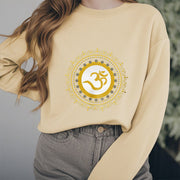 Buddha Stones Om Mandala Pattern Fleece Lined Polyester Sweatshirt