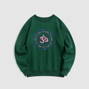 Buddha Stones OM Mantra Character Sanskrit Fleece Lined Polyester Sweatshirt