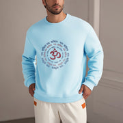 Buddha Stones OM Mantra Character Sanskrit Fleece Lined Polyester Sweatshirt