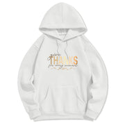 Buddha Stones Give THANKS For Every Moment Fleece Lined Hoodie