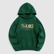 Buddha Stones Give THANKS For Every Moment Fleece Lined Hoodie