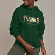 Buddha Stones Give THANKS For Every Moment Fleece Lined Hoodie