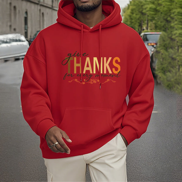 Buddha Stones Give THANKS For Every Moment Fleece Lined Hoodie