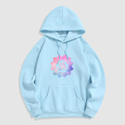 Buddha Stones Om Colorful Lotus Fleece Lined Hoodie