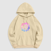 Buddha Stones Om Colorful Lotus Fleece Lined Hoodie