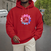 Buddha Stones Om Colorful Lotus Fleece Lined Hoodie