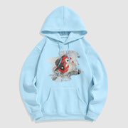 Buddha Stones Yin Yang Koi Fish Clouds Fleece Lined Hoodie