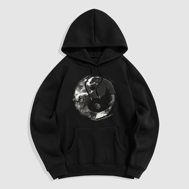 Buddha Stones Yin Yang Fleece Lined Hoodie