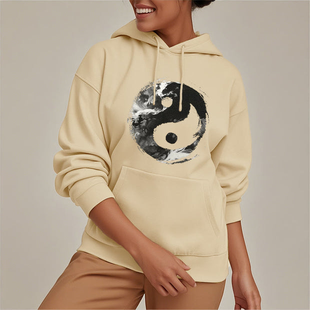 Buddha Stones Yin Yang Fleece Lined Hoodie