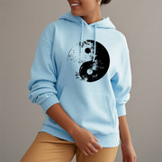 Buddha Stones Yin Yang Tai Chi Pattern Fleece Lined Hoodie