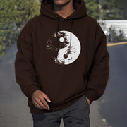 Buddha Stones Yin Yang Tai Chi Pattern Fleece Lined Hoodie