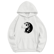 Buddha Stones Yin Yang Tai Chi Pattern Fleece Lined Hoodie