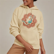 Buddha Stones Mandala Yin Yang Fleece Lined Hoodie