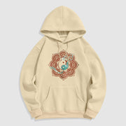 Buddha Stones Mandala Yin Yang Fleece Lined Hoodie