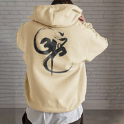 Buddha Stones Om Design Fleece Lined Hoodie