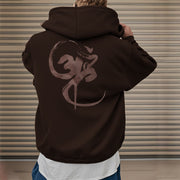 Buddha Stones Om Design Fleece Lined Hoodie