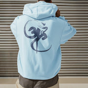 Buddha Stones Om Design Fleece Lined Hoodie