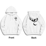 Buddha Stones Om Figure Design Fleece Lined Hoodie