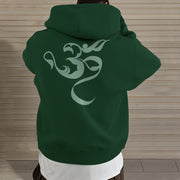 Buddha Stones Om Figure Design Fleece Lined Hoodie