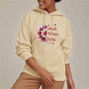 Buddha Stones I Am Safe I Trust More I Fear Less Lotus Polyester Fleece Lined Hoodie