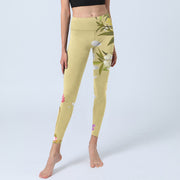 Buddha Stones Flowers Plants Butterfly Print Fitness Leggings Women's Yoga Pants - image 7