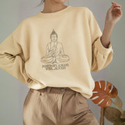 Buddha Stones Positivity Always Wins Fleece Lined Polyester Sweatshirt