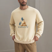 Buddha Stones NAMASTE Buddha Lotus Leaf Fleece Lined Sweatshirt