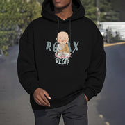 Buddha Stones RELAX Buddha Fleece Lined Polyester Hoodie