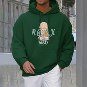 Buddha Stones RELAX Buddha Fleece Lined Polyester Hoodie