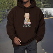 Buddha Stones RELAX Buddha Fleece Lined Polyester Hoodie