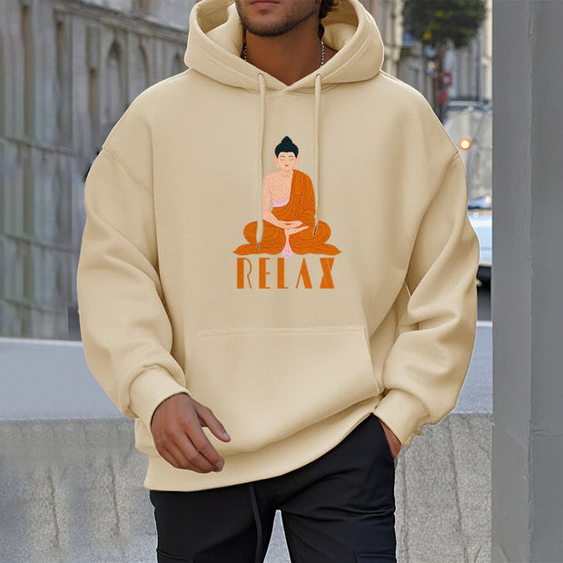 Buddha Stones RELAX Fleece Lined Polyester Hoodie