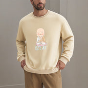 Buddha Stones RELAX Round Neck Fleece Lined Sweatshirt