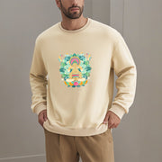 Buddha Stones Butterfly Lotus Buddha-Inspired Fleece Lined Sweatshirt