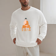 Buddha Stones RELAX Round Neck Fleece Lined Soft Sweatshirt