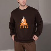 Buddha Stones RELAX Round Neck Fleece Lined Soft Sweatshirt