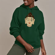 Buddha Stones Meditation Buddha Fleece Lined Polyester Hoodie