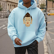 Buddha Stones Meditation Buddha Fleece Lined Polyester Hoodie