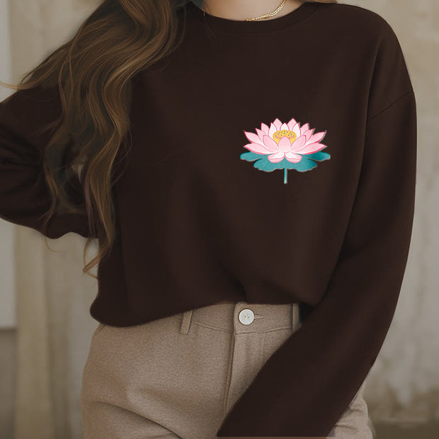 Buddha Stones Lotus Once You Feel You Are Avoided Fleece Lined Polyester Sweatshirt