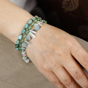 FREE Today: Happiness and Anti-Stress Green Emperor Stone Green Aventurine Triple Wrap Bracelet