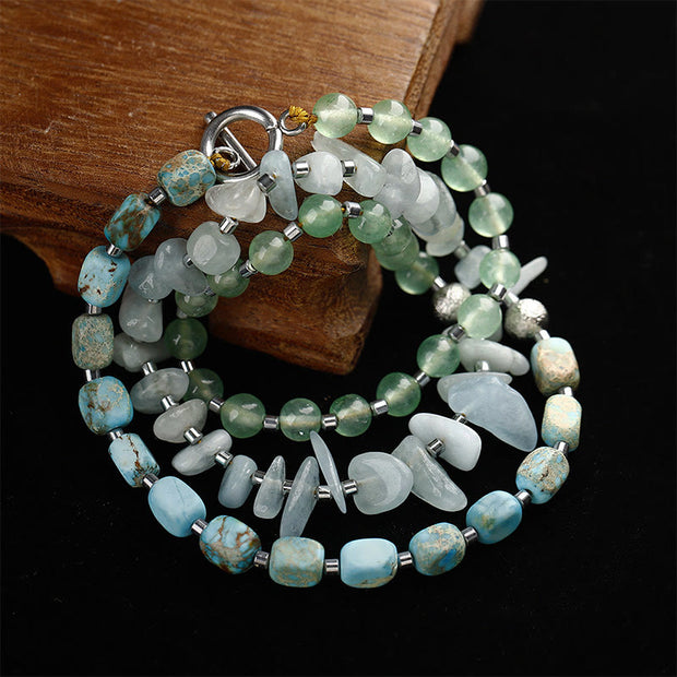 FREE Today: Happiness and Anti-Stress Green Emperor Stone Green Aventurine Triple Wrap Bracelet